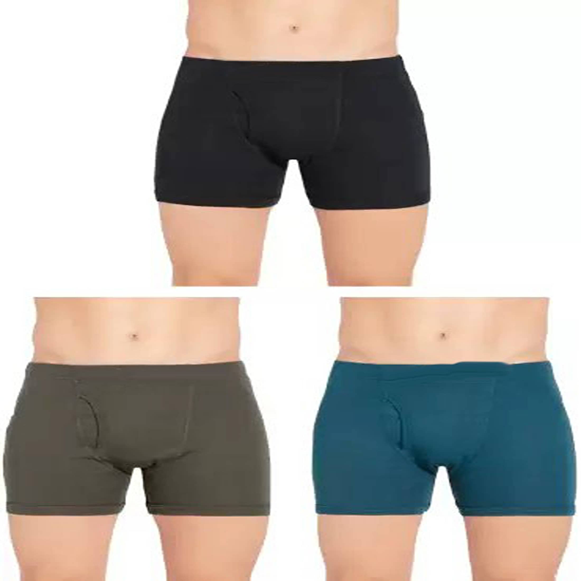 Cavenders Pack of 3 Cotton Blend Trunks For Men's ( Multicolor )