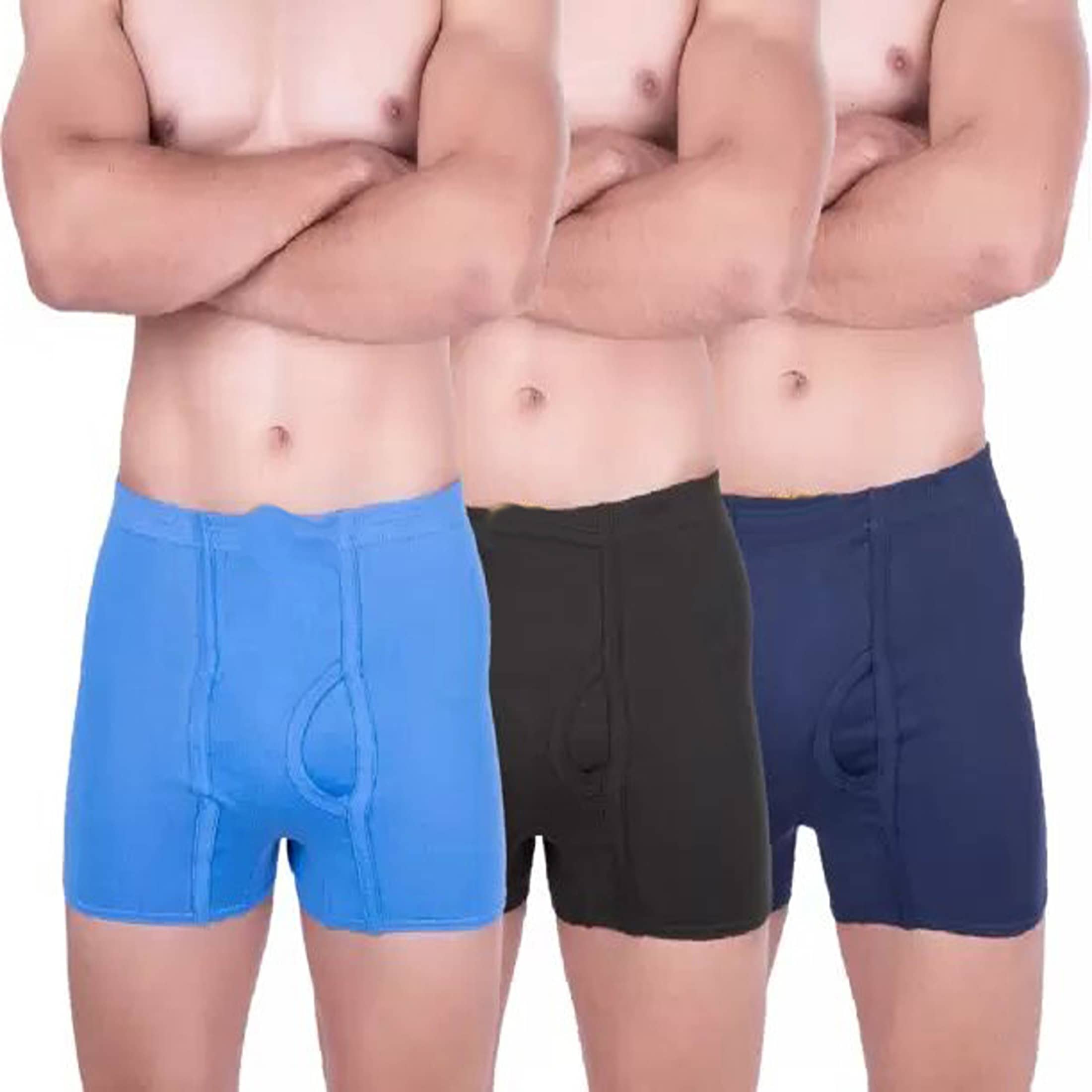 Cavenders Pack of 3 Cotton Blend Trunks For Men's ( Multicolor )