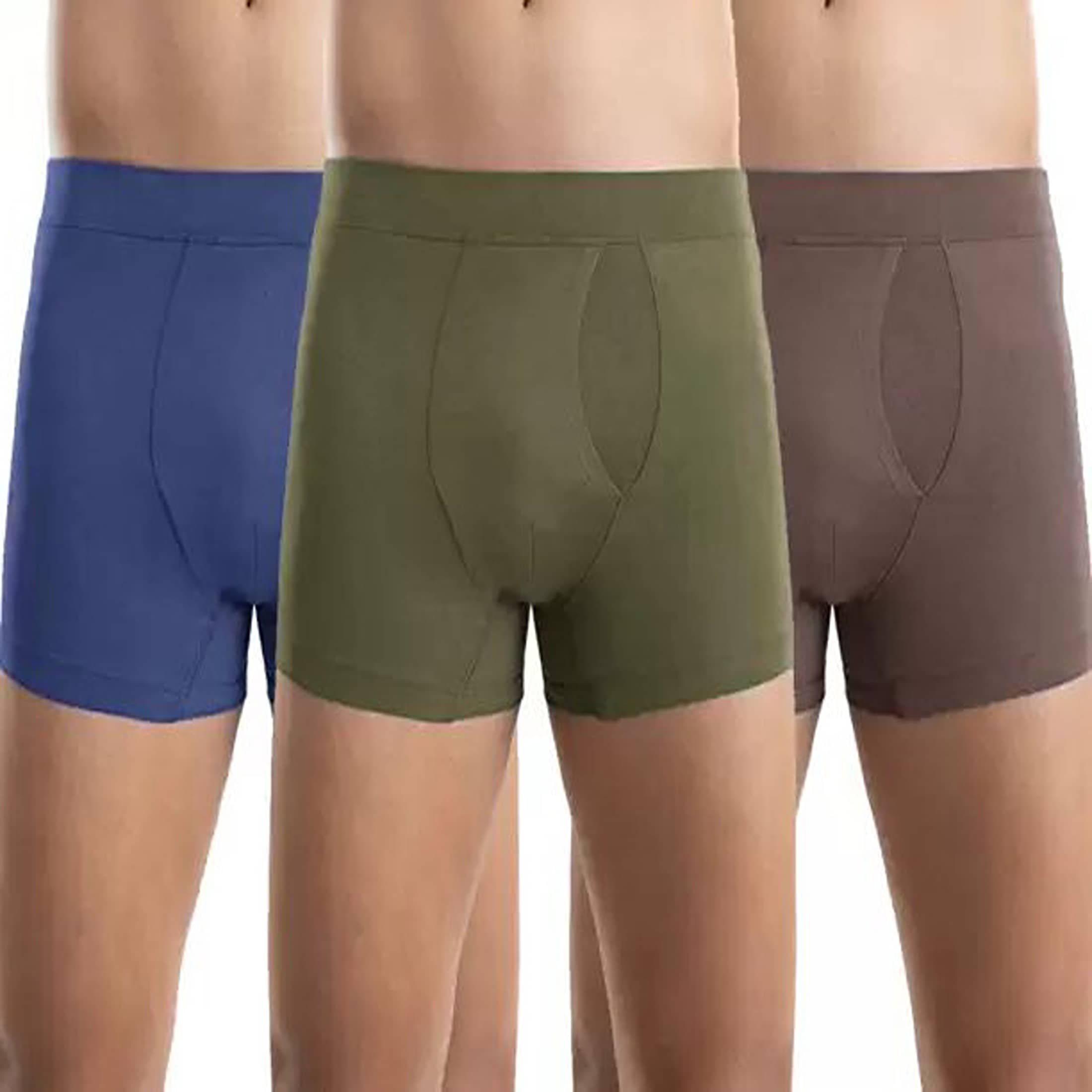 Cavenders Pack of 3 Cotton Blend Trunks For Men's ( Multicolor )