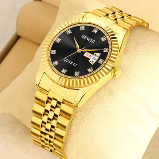     			EEWHI Gold Stainless Steel Analog Men's Watch