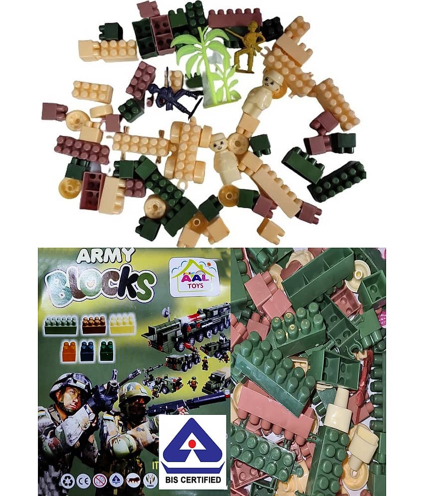 FRATELLI® Building Blocks for Kids - Certified European Saftey Standards (80+pc Military/Army Building Blocks Small Blocks Bag Packing, Best Gift Toy, Block Game for Kids,Boys,Children) - Toys and Games | Buy online on ZillyBuy