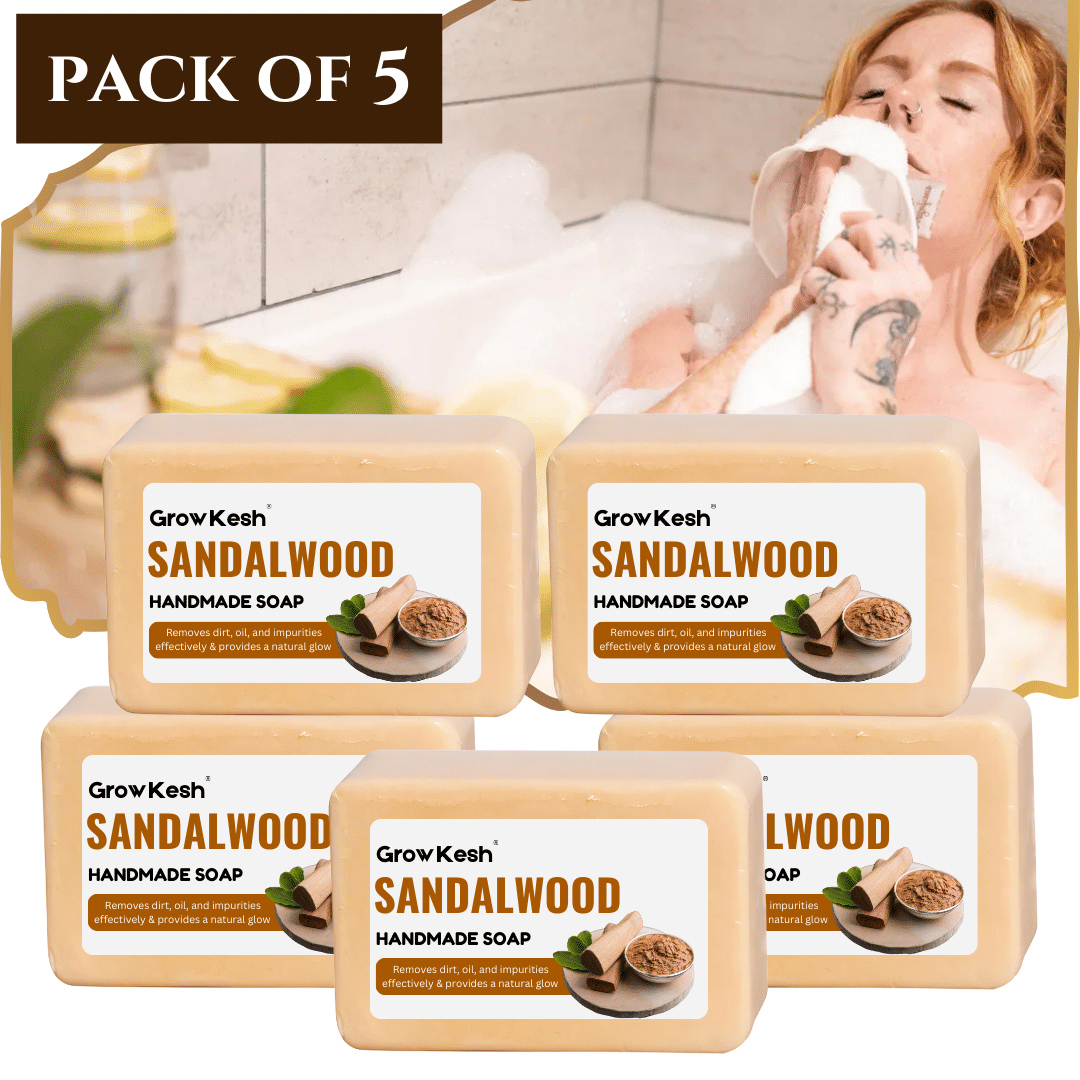     			Growkesh Skin Whitening Soap for All Skin Type ( Pack of 5 )