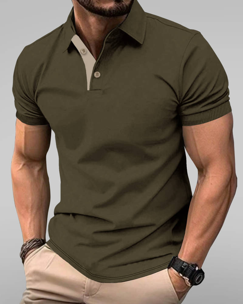    			Eyebogler Pack of 1 Cotton Regular Fit Self Design Half Sleeves Men's Polo T Shirt ( Green )