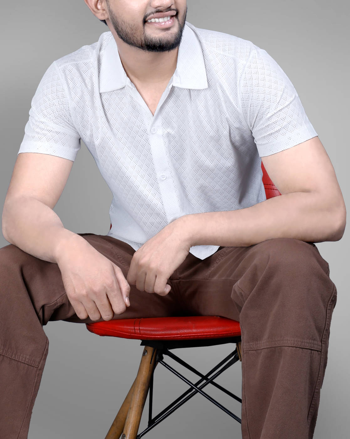 Eyebogler Polyester Regular Fit Solids Half Sleeves Men's Casual Shirt - White ( Pack of 1 ) Eyebogler Polyester Regular Fit Solids Half Sleeves Men's Casual Shirt - White ( Pack of 1 )