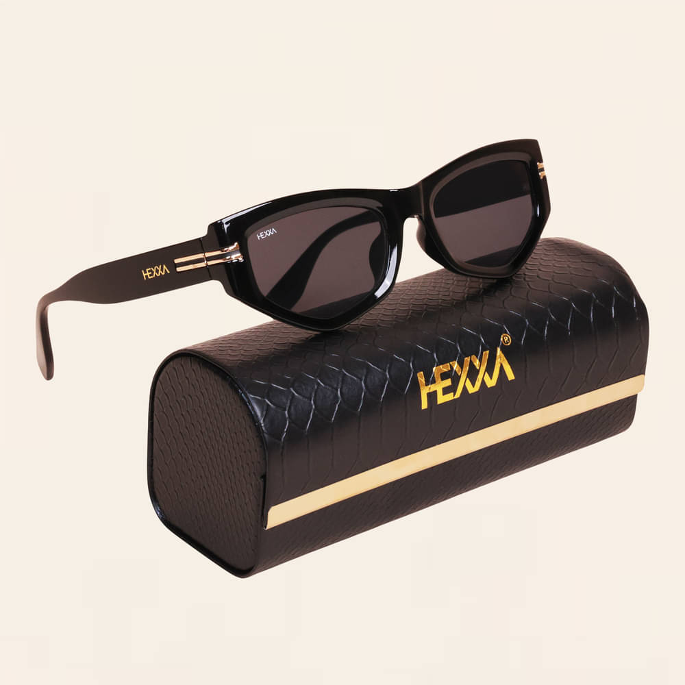     			Hexxa Black Cat Eye Sunglasses ( Pack of 1 )