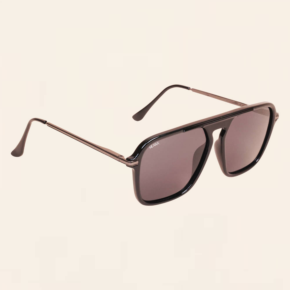 Hexxa Black Oversized Sunglasses ( Pack of 1 ) Hexxa Black Oversized Sunglasses ( Pack of 1 )