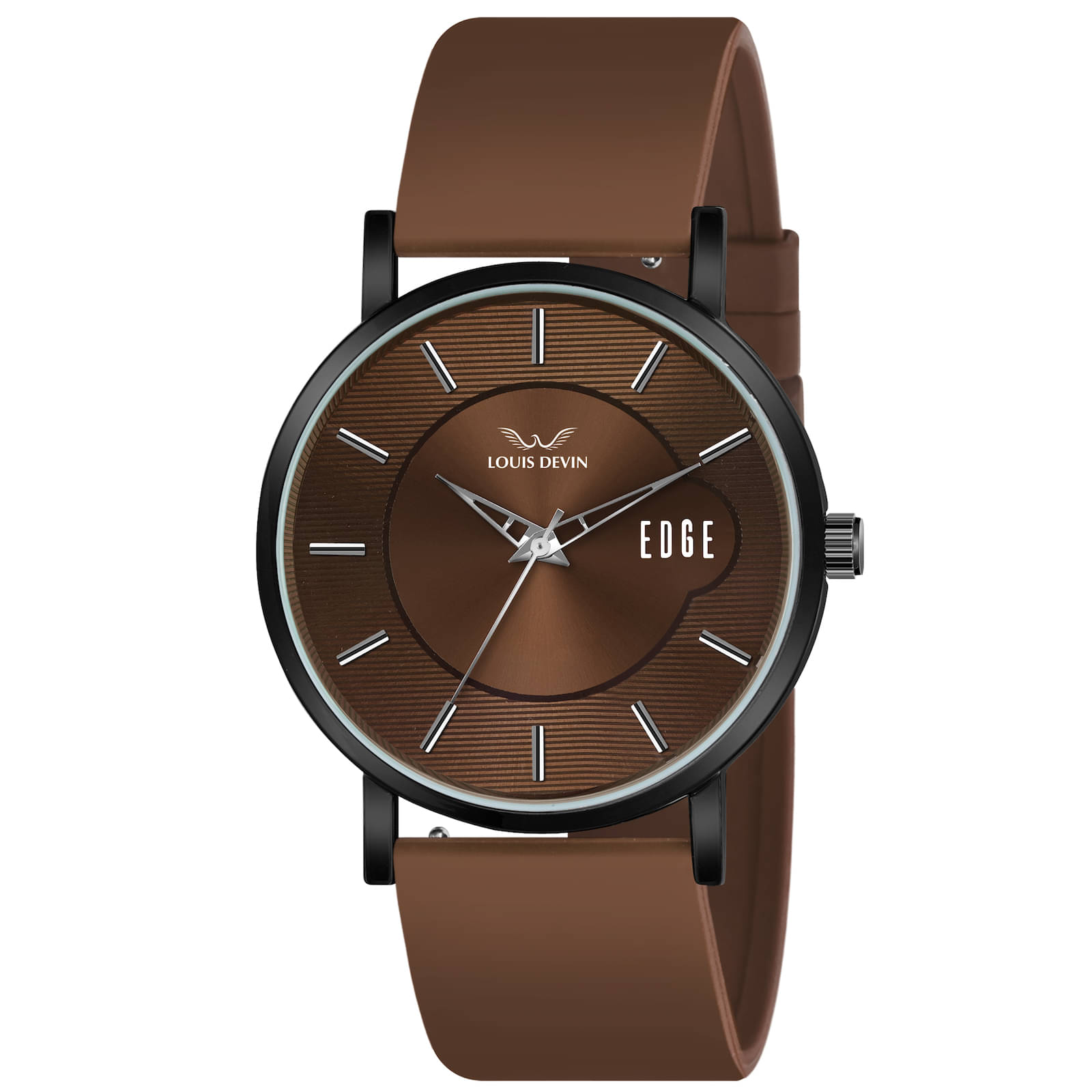     			LOUIS DEVIN Brown Silicon Analog Men's Watch