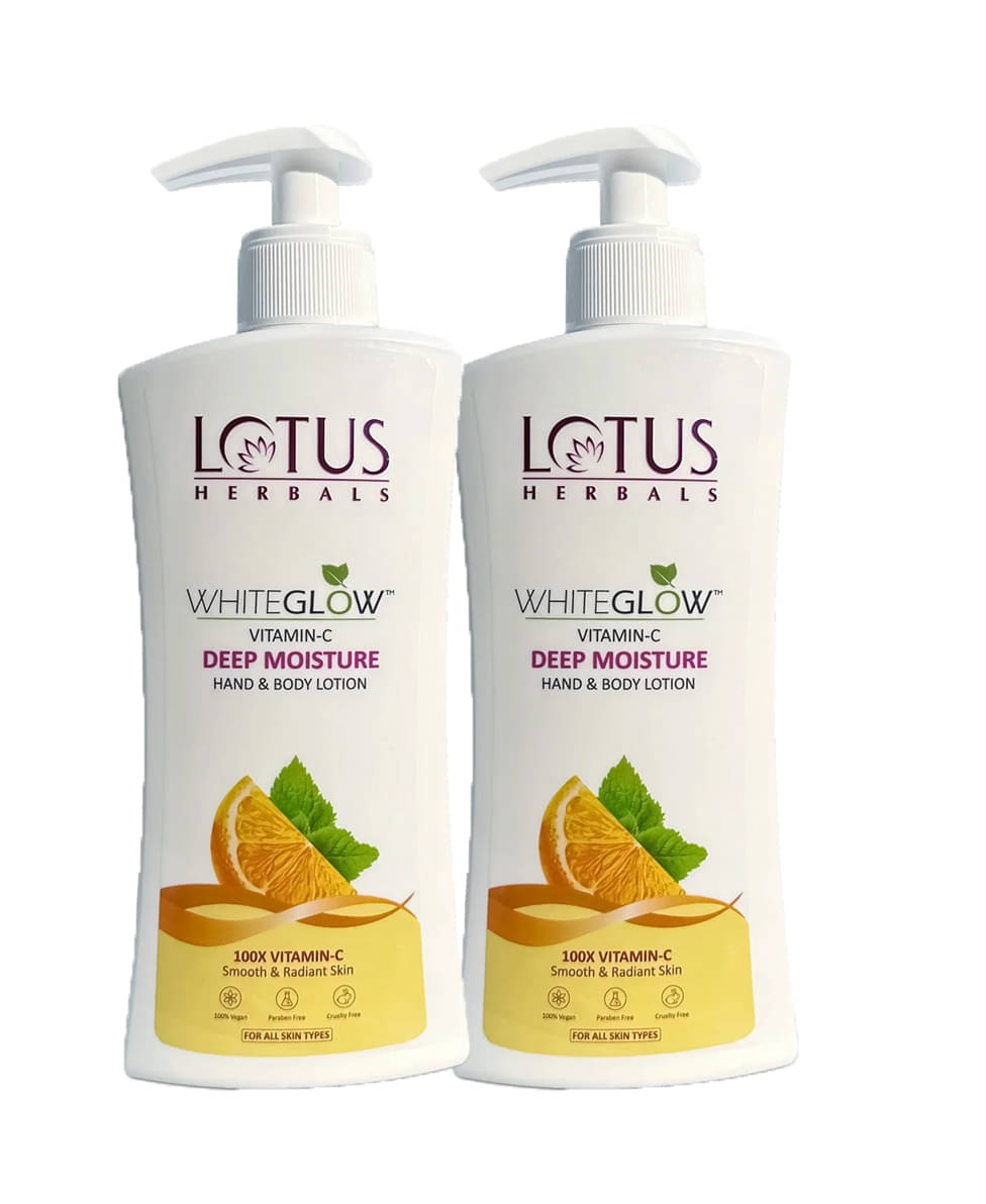     			Lotus Herbals Whiteglow Vitamin C Deep Moisture Hand & Body Lotion Moisturises  270ml, (Pack of 2)