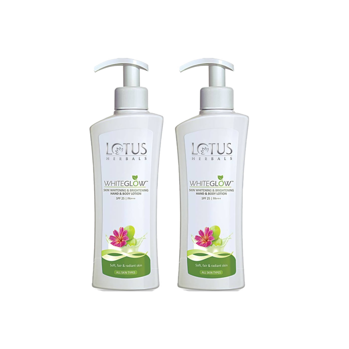     			Lotus Herbals Whiteglow Skin Whitening & Brightening Hand & Body Lotion 270ml, (Pack of 2)