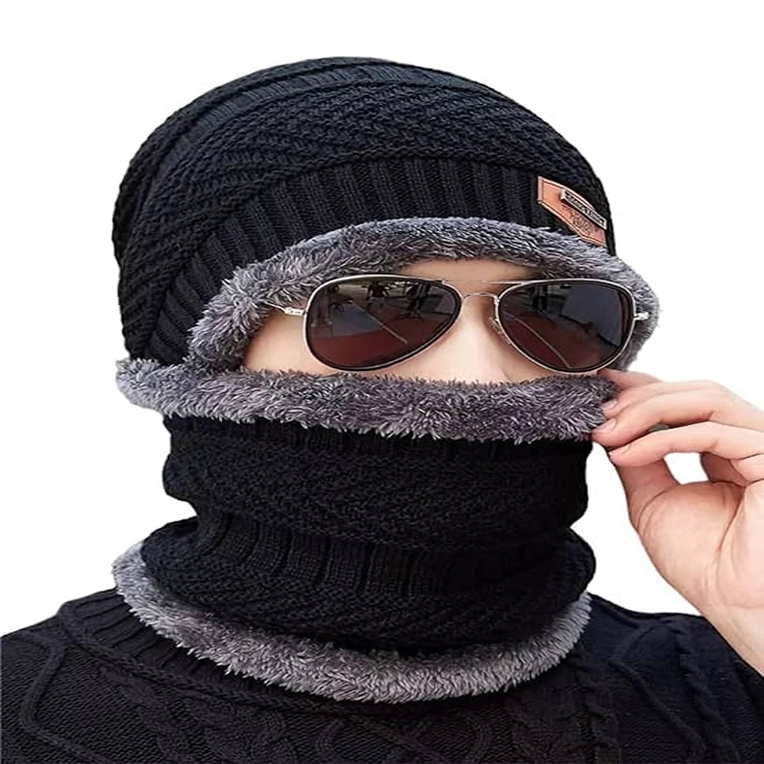 MS Wholesellar Black Woollen Women's Headwrap ( Pack of 2 ) MS Wholesellar Black Woollen Women's Headwrap ( Pack of 2 )