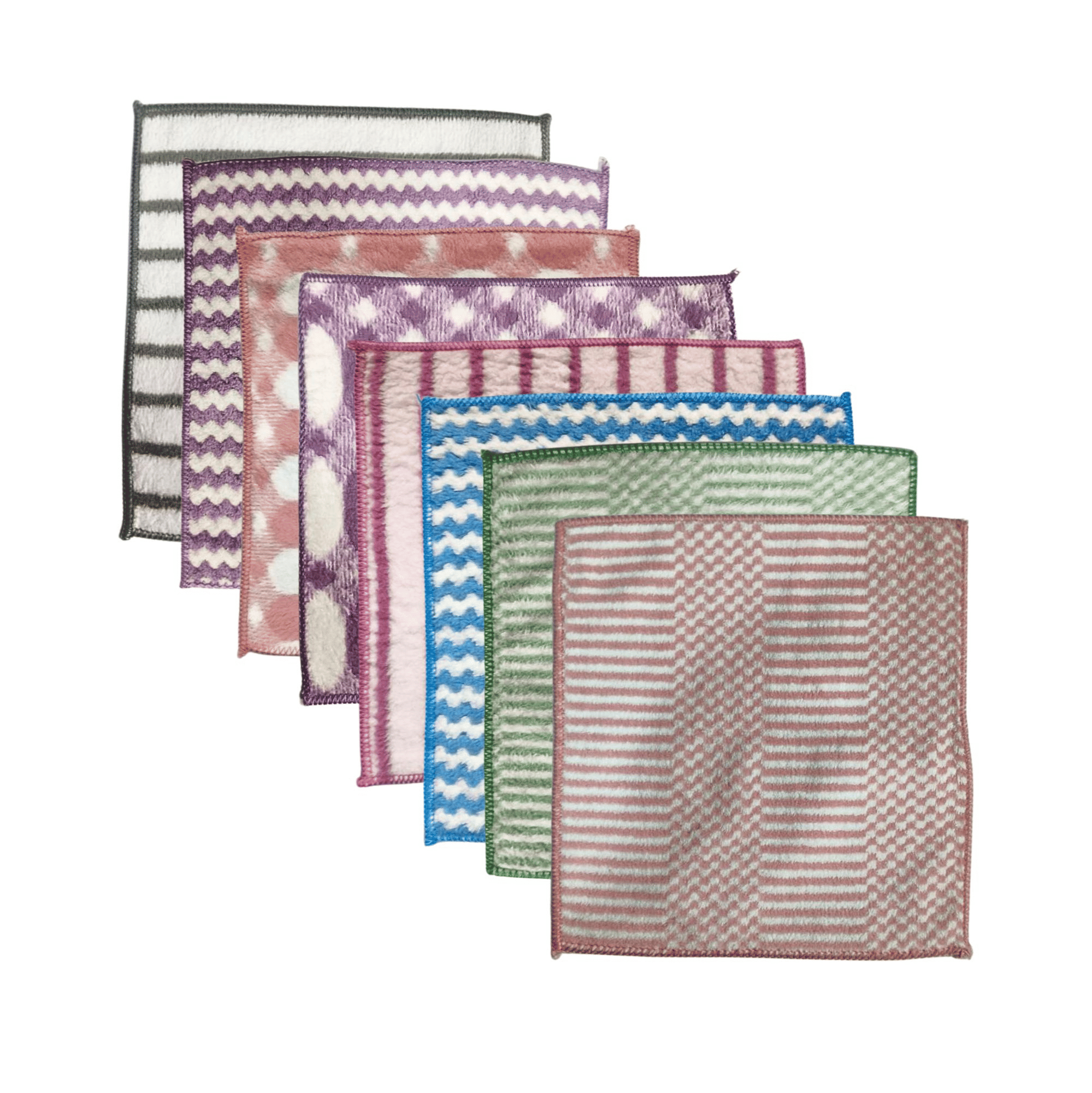 Microfiber white small napkin size face towel (Random Designs & Color) (25 x 25 CM) Pack of 8 - Jewellery Sets | Buy online on ZillyBuy