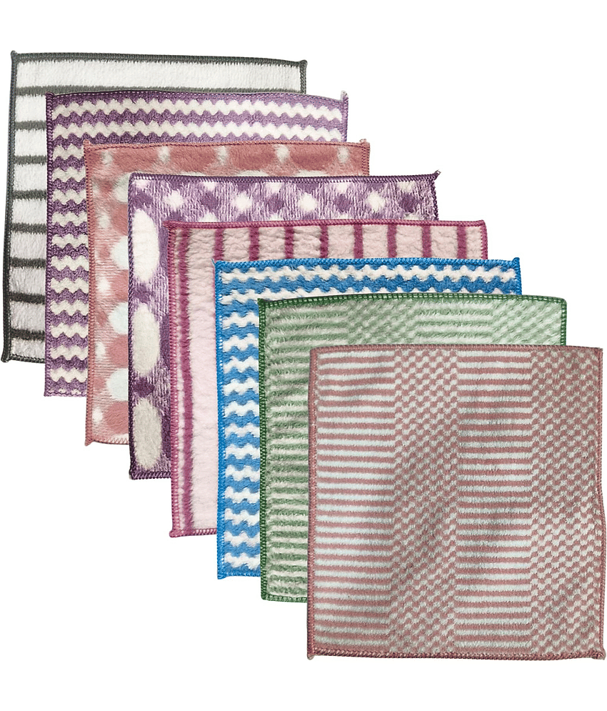 Microfiber white small napkin size face towel (Random Designs & Color) (25 x 25 CM) Pack of 8 - Jewellery Sets | Buy online on ZillyBuy