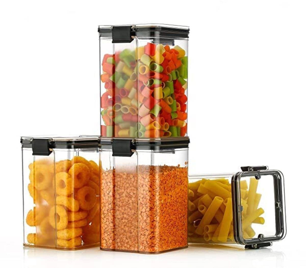     			NCMART Airtight Container PET Transparent Food Container ( Set of 4 )