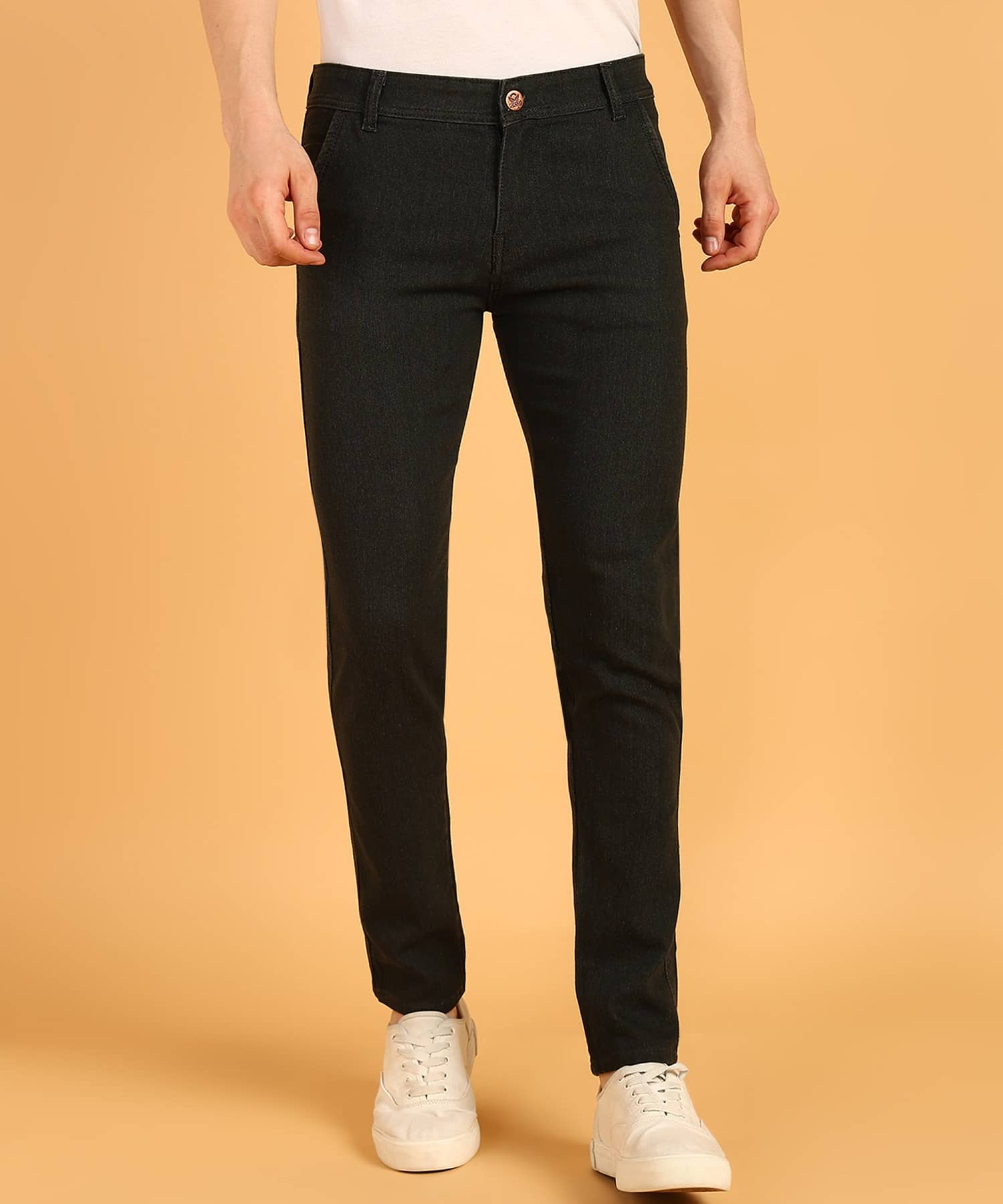 POKHINDA Slim Fit Basic Men's Jeans - Dark Green ( Pack of 1 ) - Jeans | Buy online on ZillyBuy