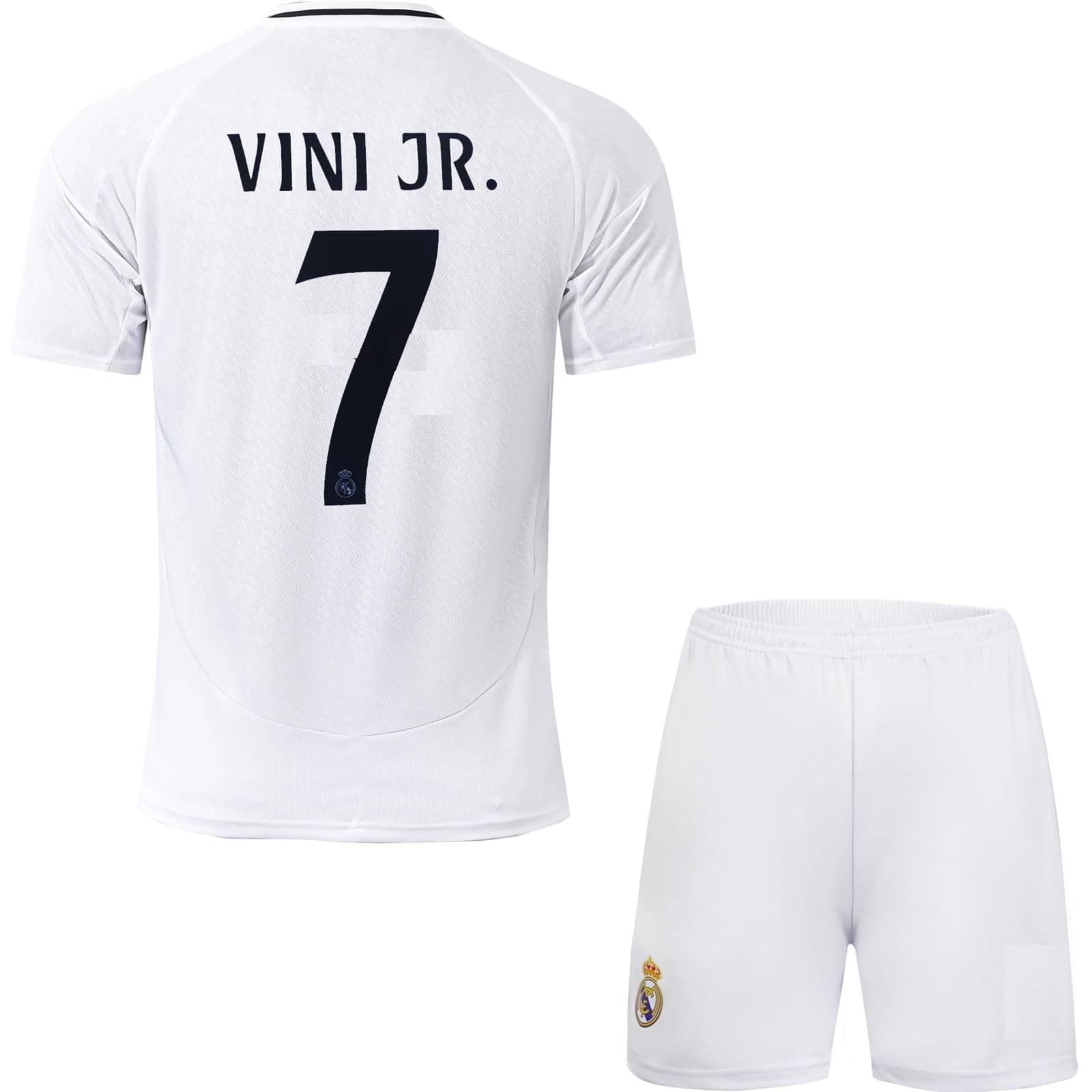Real Madrid Home Vini Jr. 7 Shirt with shorts 2024-25 Unisex Real Madrid Home Vini Jr. 7 Shirt with shorts 2024-25 Unisex