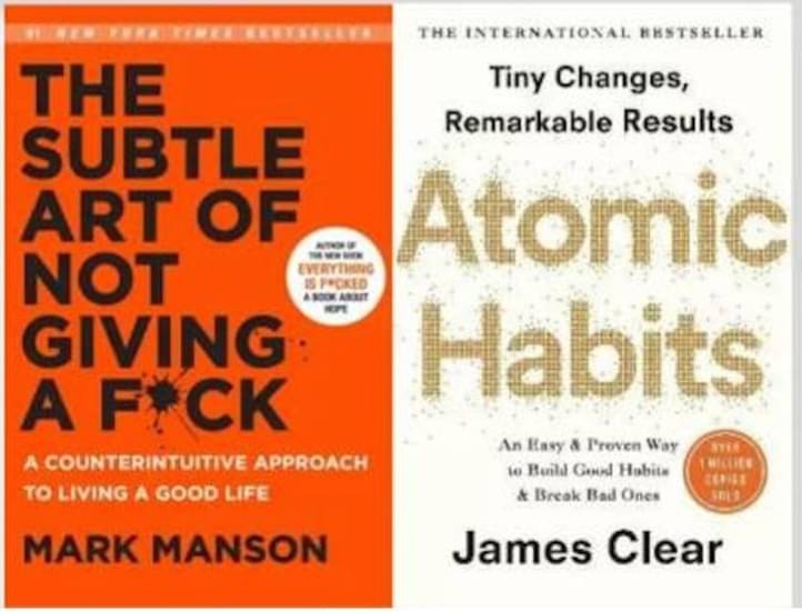 Set Of 2 Best Selling Books : Atomic Habits + The Subtle Art Of Not     			Set Of 2 Best Selling Books : Atomic Habits + The Subtle Art Of Not