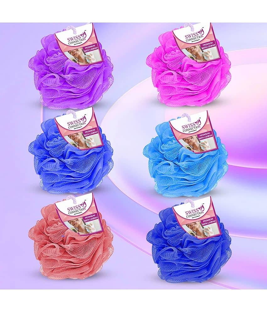 Swiss Connection Bath Loofah Assorted Pack of 6 - Body Care - Loofah and Other Tools | Buy online on ZillyBuy