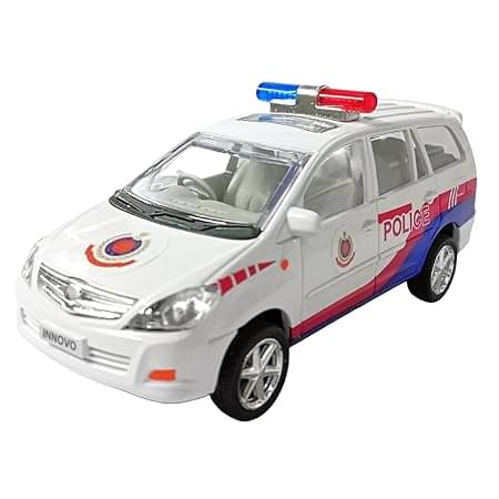     			Toya Car Miniature Push Back Toyota Police Innova Car Toy|Car Model Showpiece|Models Toy Car for Kids