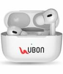 UBON BT50 EARBUDS Bluetooth True Wireless (TWS) On Ear 20 Hours Playback Active Noise cancellation IPX4(Splash & Sweat Proof) White