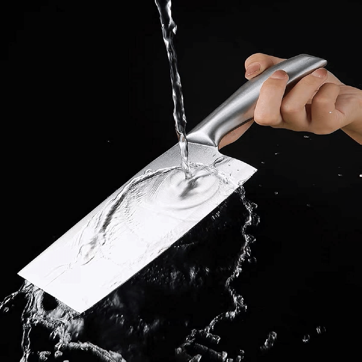     			Universal Silver Stainless Steel Chef Knife Blade Length 18 cm ( Pack of 1 )