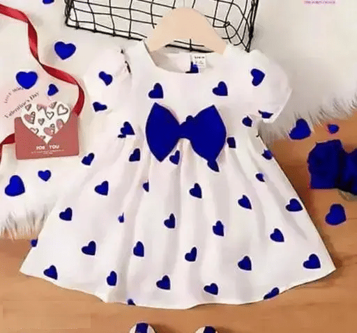 VELION Rayon Frock For Baby Girls ( Pack of 1 , Blue )