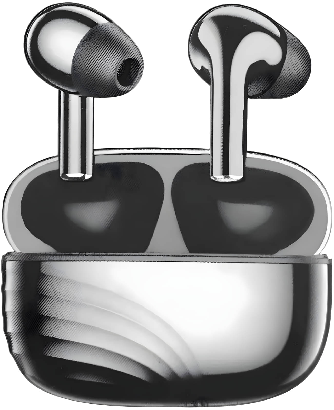     			VEhop ShinePods Bluetooth True Wireless (TWS) In Ear 30 Hours Playback Low Latency,Powerfull bass IPX4(Splash & Sweat Proof) Silver