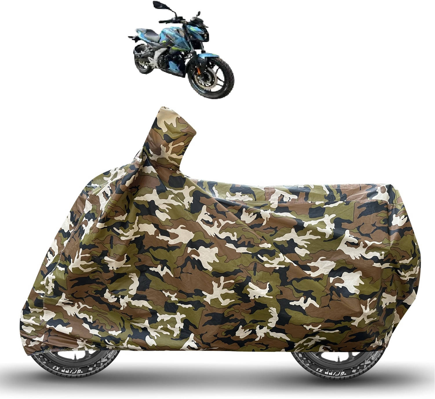     			Caronix Bike Body Cover for Bajaj Pulsar 160 NS DTS-i ( Pack of 1 ) , Brown