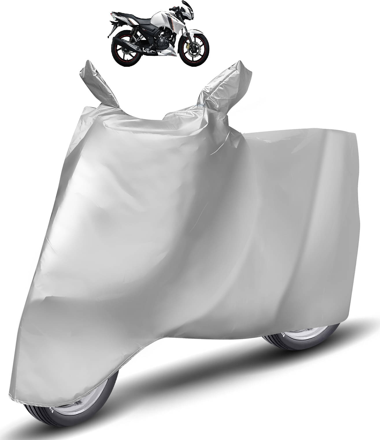 Caronix Bike Body Cover for TVS Apache RTR 160 ( Pack of 1 ) , Silver Caronix Bike Body Cover for TVS Apache RTR 160 ( Pack of 1 ) , Silver