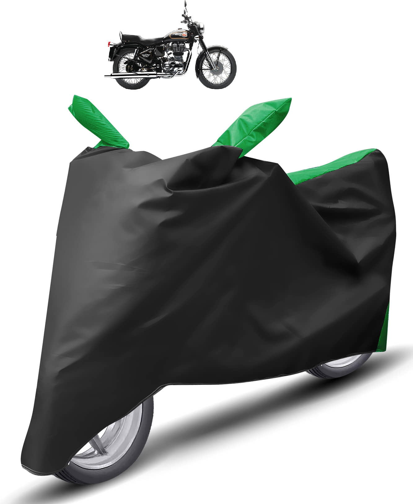 Caronix Bike Body Cover for Royal Enfield Bullet 350 ( Pack of 1 ) , Green