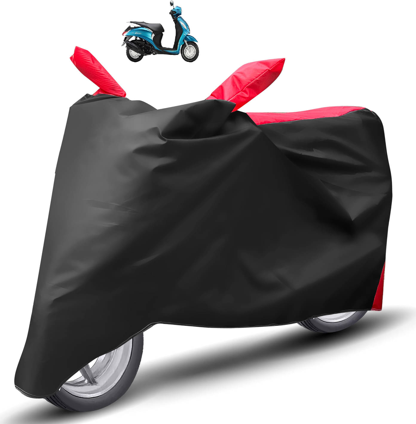 Caronix Bike Body Cover for Yamaha Fascino ( Pack of 1 ) , Red     			Caronix Bike Body Cover for Yamaha Fascino ( Pack of 1 ) , Red