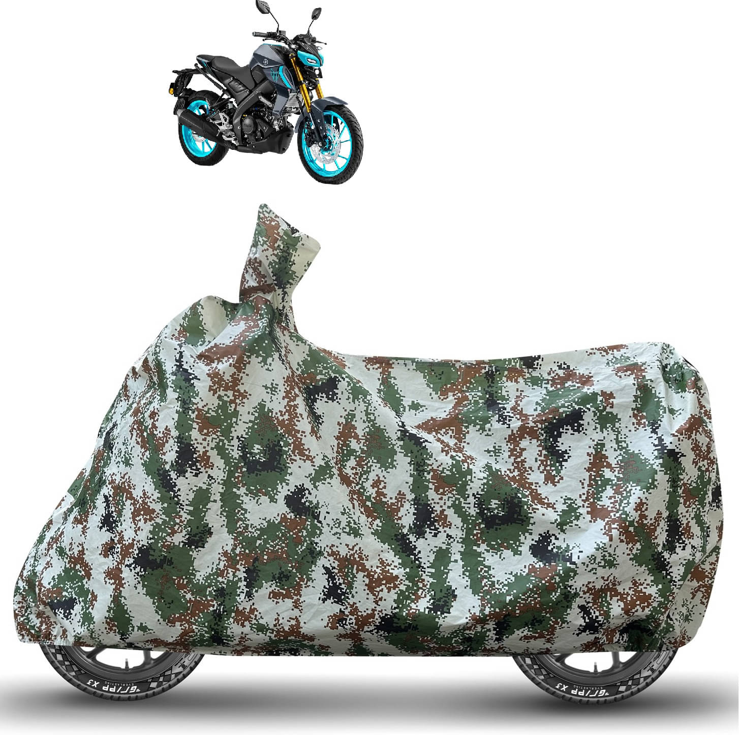 Caronix Bike Body Cover for Yamaha MT 15 ( Pack of 1 ) , Green Caronix Bike Body Cover for Yamaha MT 15 ( Pack of 1 ) , Green