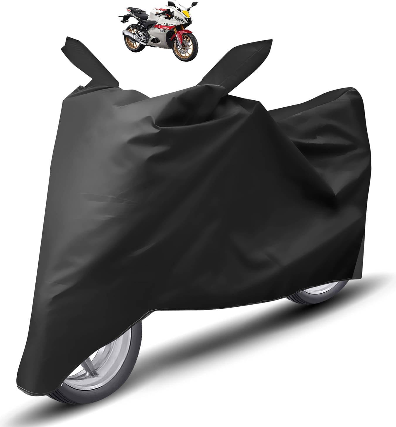 Caronix Bike Body Cover for Yamaha R15 ( Pack of 1 ) , Black Caronix Bike Body Cover for Yamaha R15 ( Pack of 1 ) , Black