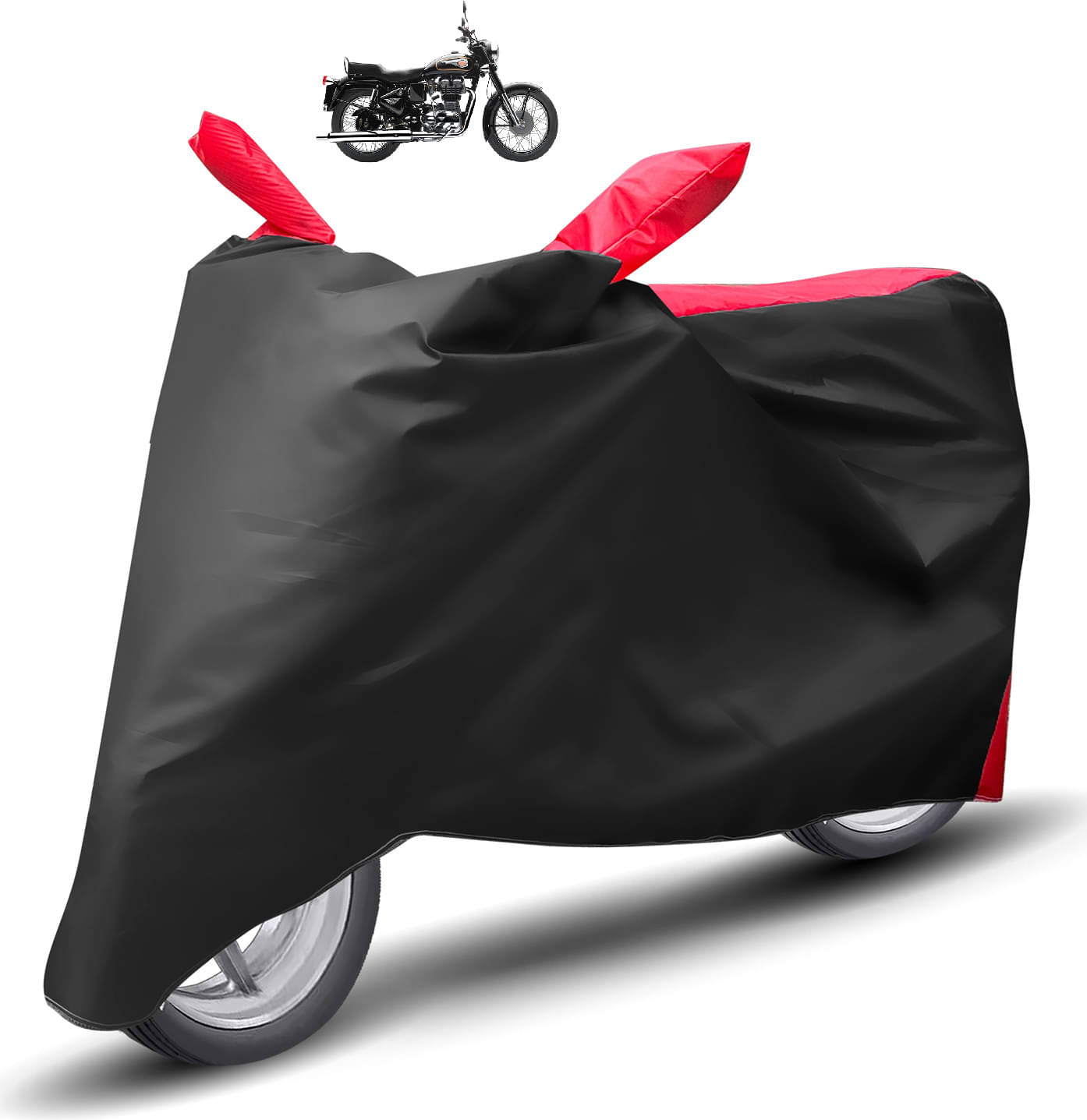 Caronix Bike Body Cover for Royal Enfield Bullet 350 ( Pack of 1 ) , Red Caronix Bike Body Cover for Royal Enfield Bullet 350 ( Pack of 1 ) , Red