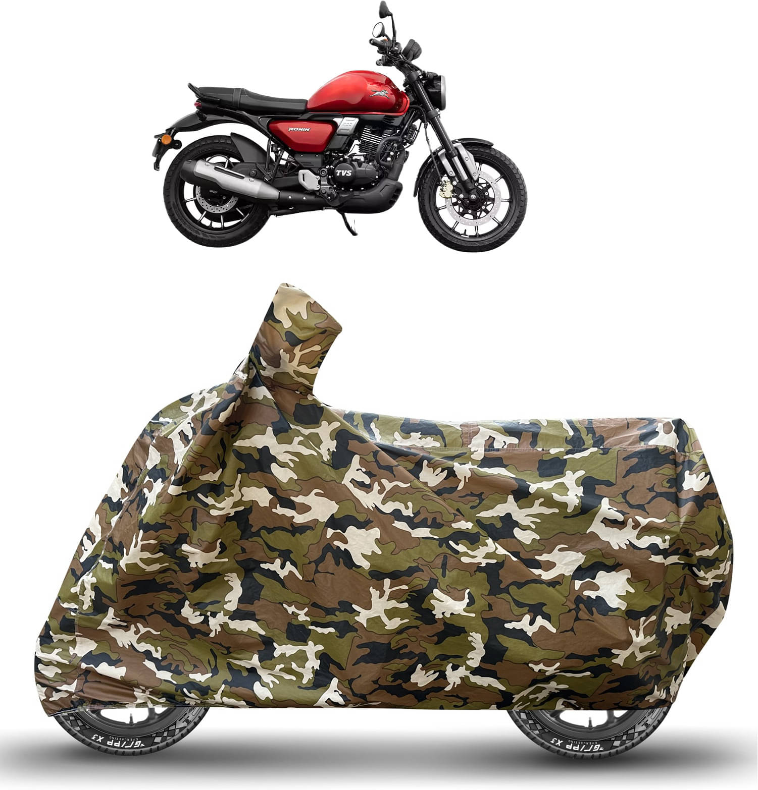     			Caronix Bike Body Cover for TVS Universal For Bike ( Pack of 1 ) , Brown