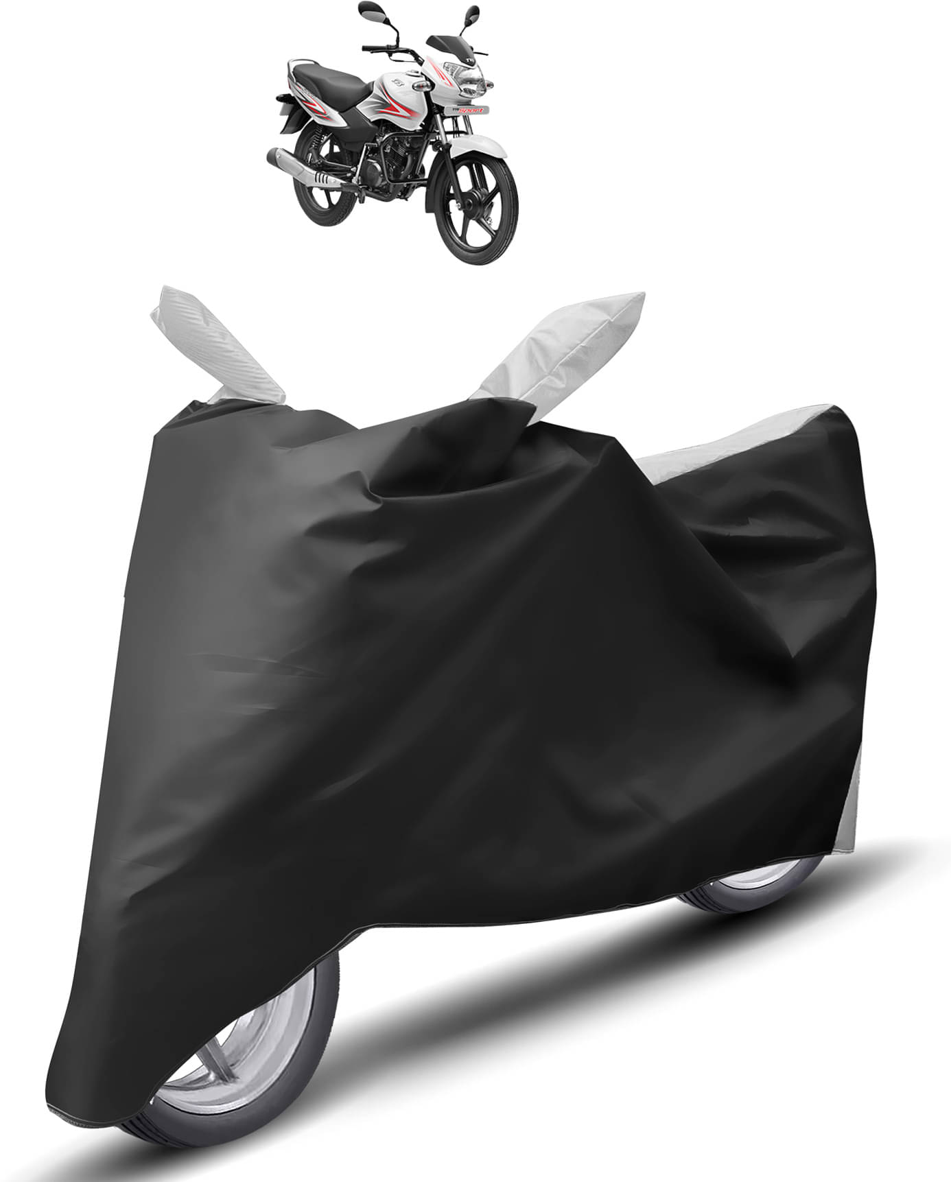 Caronix Bike Body Cover for TVS Sport ( Pack of 1 ) , Grey Caronix Bike Body Cover for TVS Sport ( Pack of 1 ) , Grey
