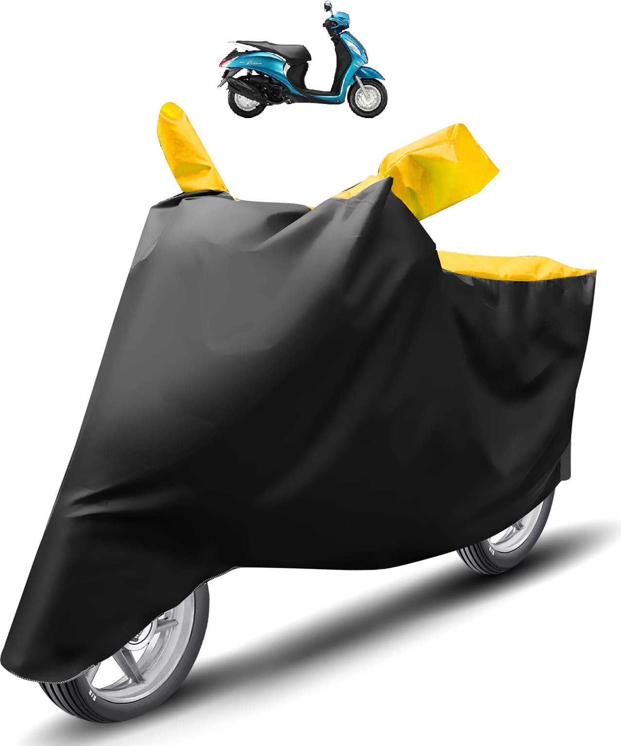 Caronix Bike Body Cover for Yamaha Fascino ( Pack of 1 ) , Yellow Caronix Bike Body Cover for Yamaha Fascino ( Pack of 1 ) , Yellow