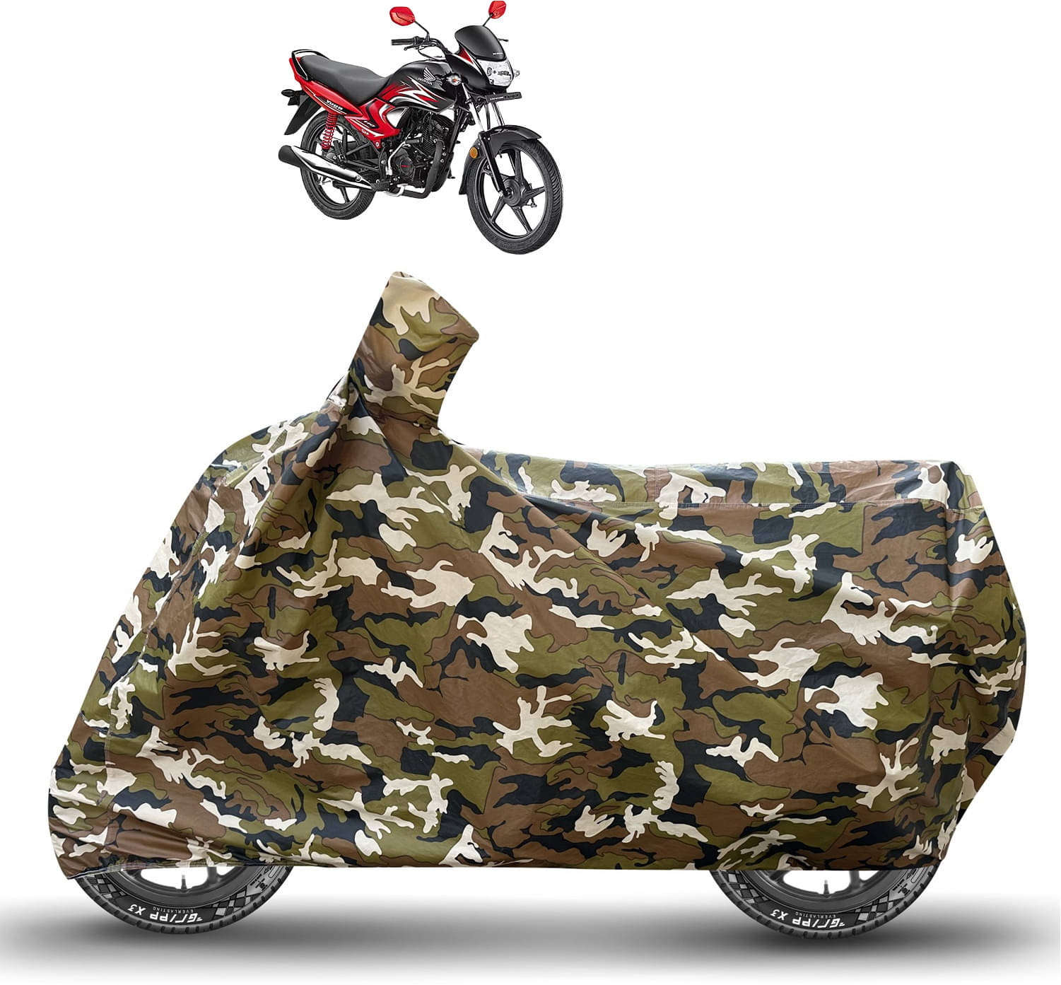 Caronix Bike Body Cover for Honda Dream Yuga ( Pack of 1 ) , Brown Caronix Bike Body Cover for Honda Dream Yuga ( Pack of 1 ) , Brown