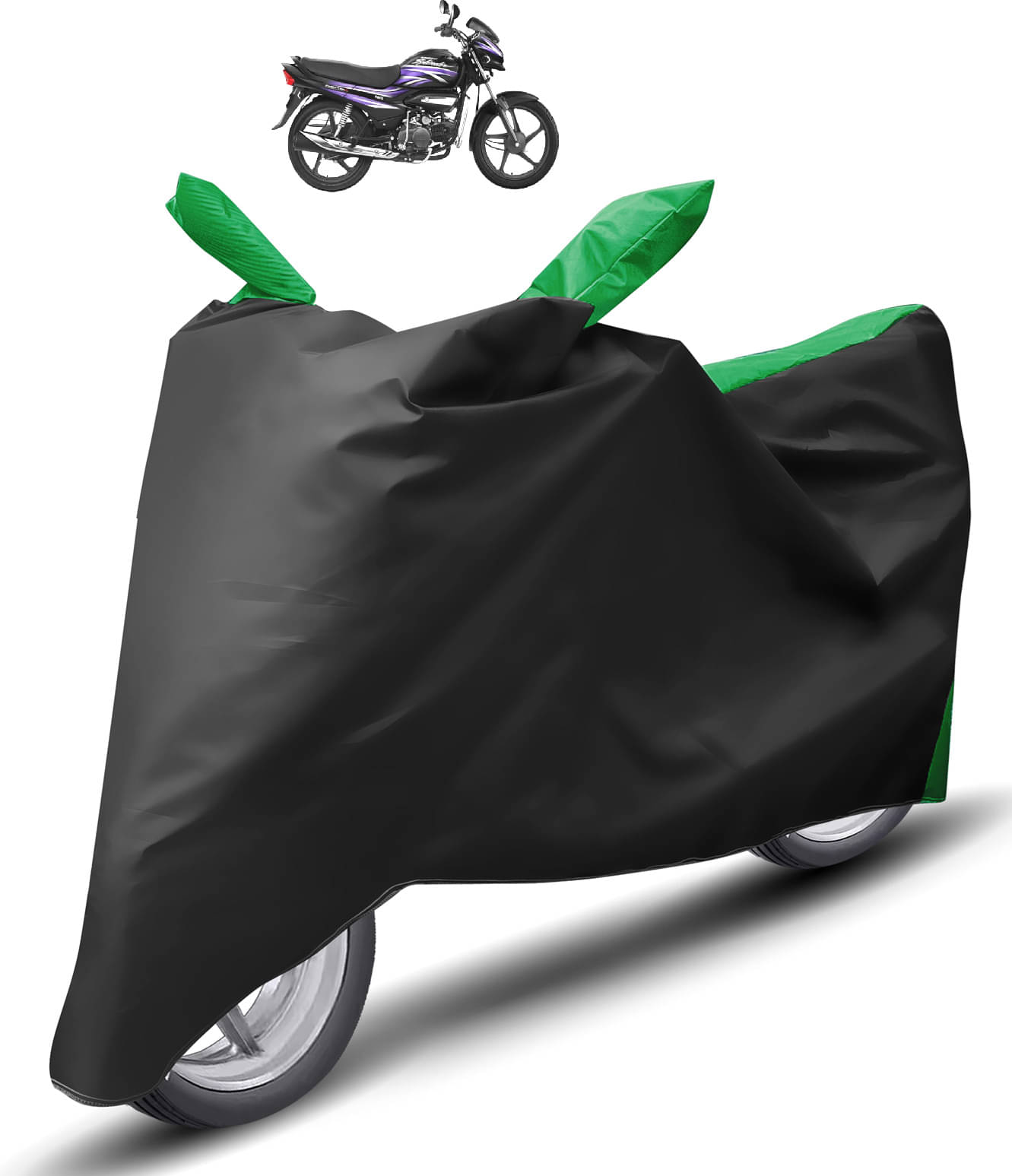     			Caronix Bike Body Cover for Hero Super Splendor ( Pack of 1 ) , Green
