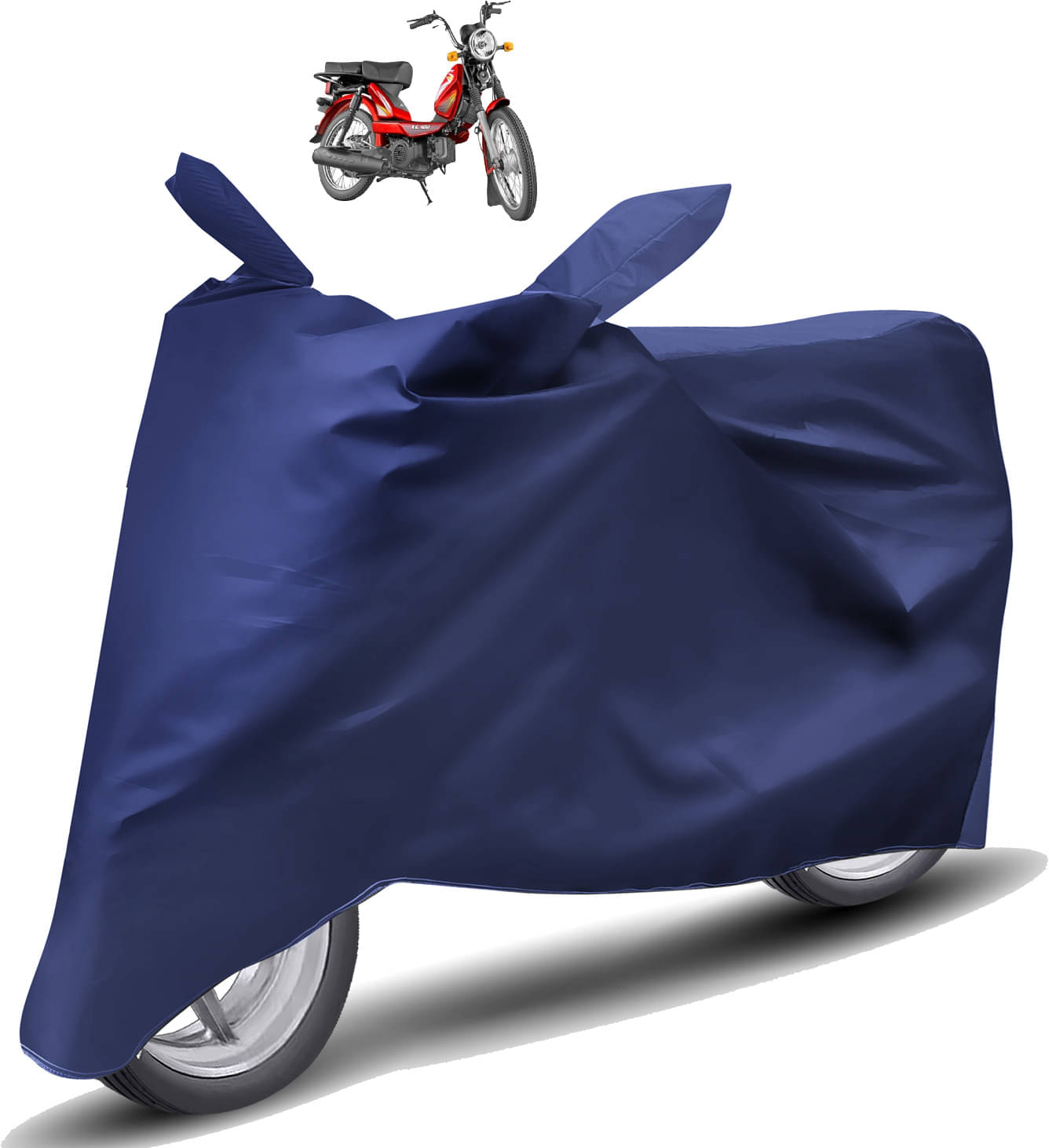 Caronix Bike Body Cover for TVS Heavy Duty Super XL ( Pack of 1 ) , Blue Caronix Bike Body Cover for TVS Heavy Duty Super XL ( Pack of 1 ) , Blue