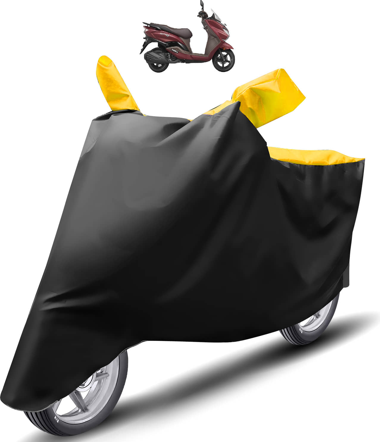 Caronix Bike Body Cover for Suzuki Burgman Street ( Pack of 1 ) , Yellow