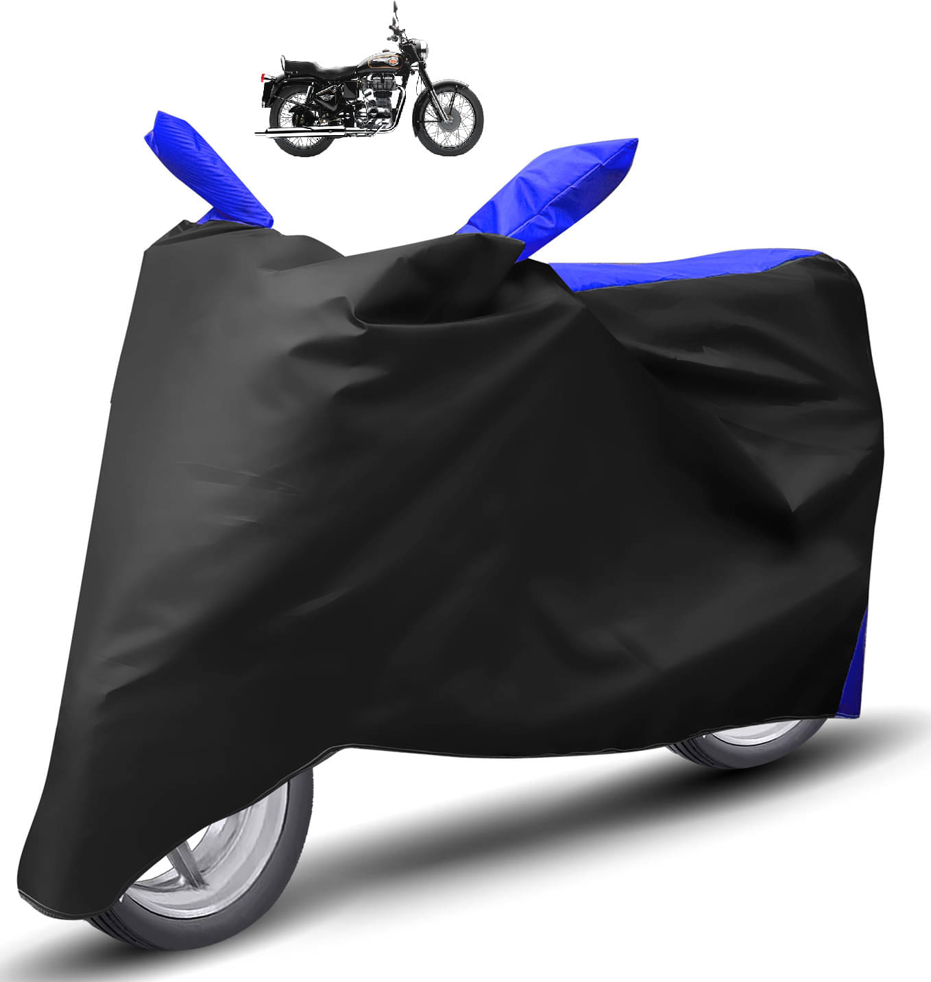 Caronix Bike Body Cover for Royal Enfield Bullet 350 ( Pack of 1 ) , Blue Caronix Bike Body Cover for Royal Enfield Bullet 350 ( Pack of 1 ) , Blue