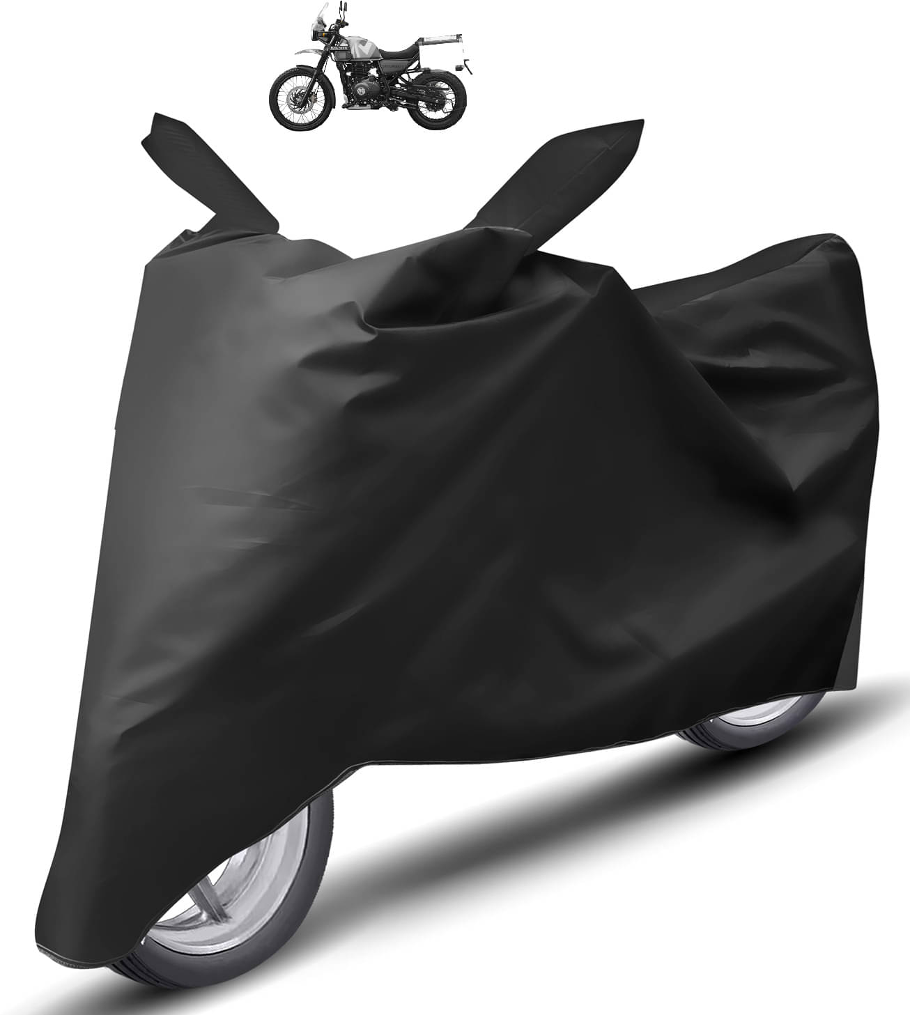 Caronix Bike Body Cover for Royal Enfield Himalayan ( Pack of 1 ) , Black Caronix Bike Body Cover for Royal Enfield Himalayan ( Pack of 1 ) , Black