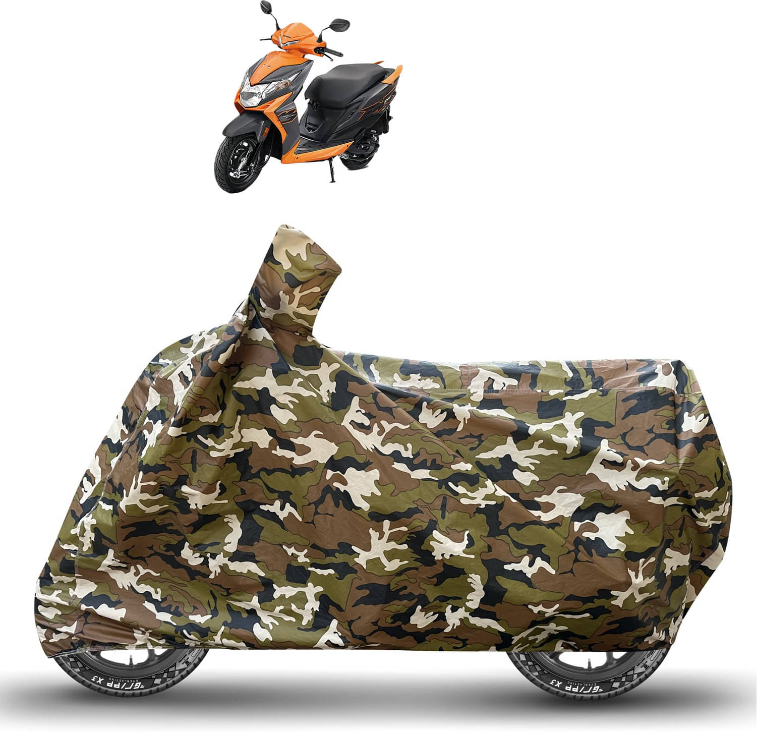 Caronix Bike Body Cover for Honda Dio ( Pack of 1 ) , Brown Caronix Bike Body Cover for Honda Dio ( Pack of 1 ) , Brown