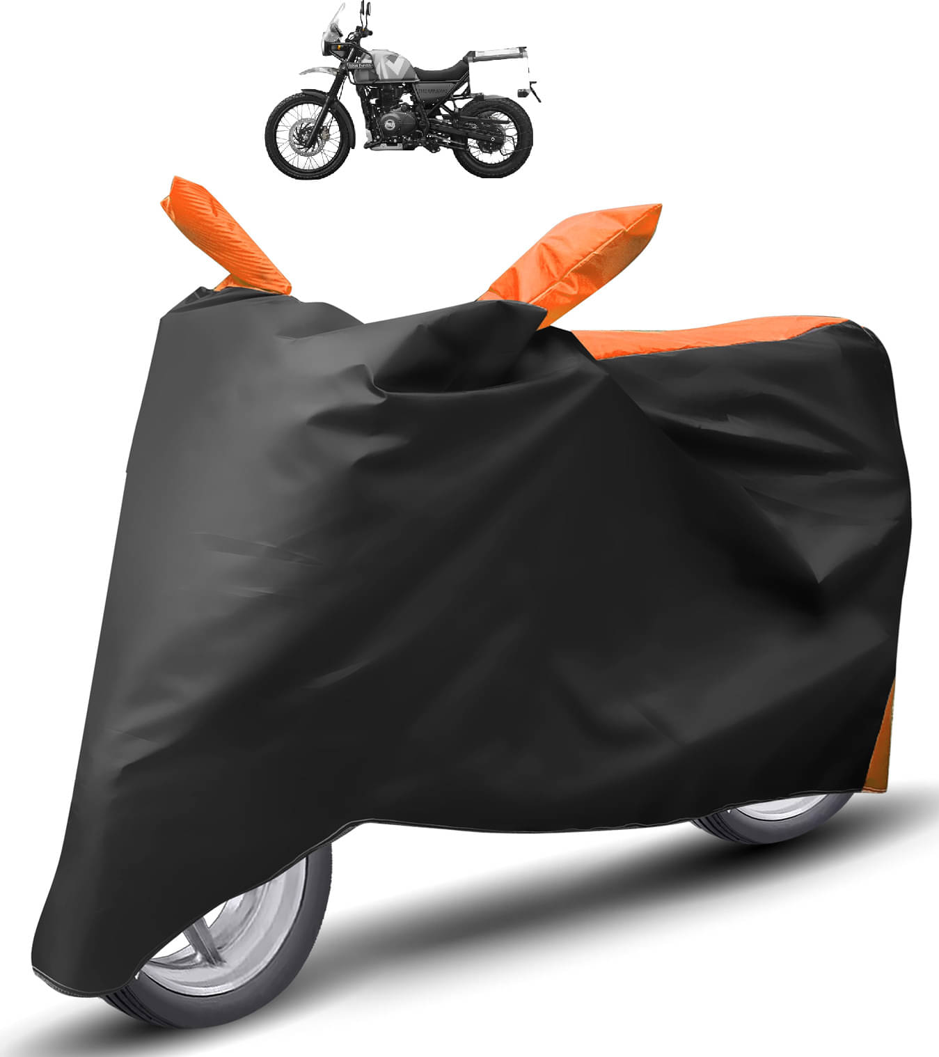 Caronix Bike Body Cover for Royal Enfield Himalayan ( Pack of 1 ) , Orange     			Caronix Bike Body Cover for Royal Enfield Himalayan ( Pack of 1 ) , Orange