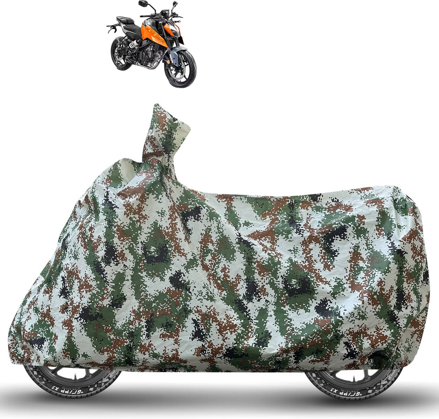 Caronix Bike Body Cover for KTM 250 Duke ( Pack of 1 ) , Green Caronix Bike Body Cover for KTM 250 Duke ( Pack of 1 ) , Green
