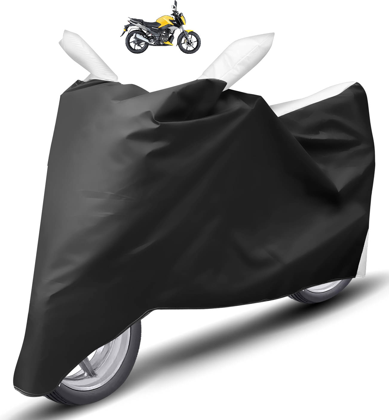 Caronix Bike Body Cover for TVS Raider ( Pack of 1 ) , White Caronix Bike Body Cover for TVS Raider ( Pack of 1 ) , White