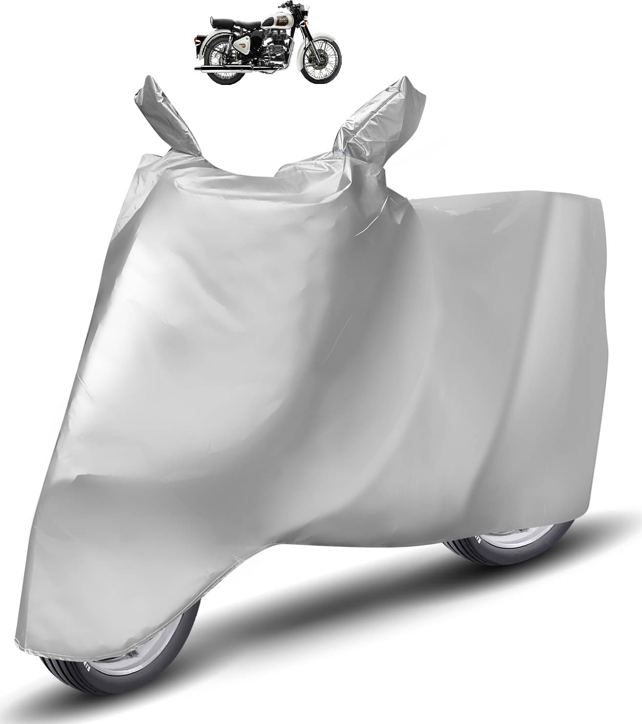 Caronix Bike Body Cover for Royal Enfield Classic 350 ( Pack of 1 ) , Silver Caronix Bike Body Cover for Royal Enfield Classic 350 ( Pack of 1 ) , Silver