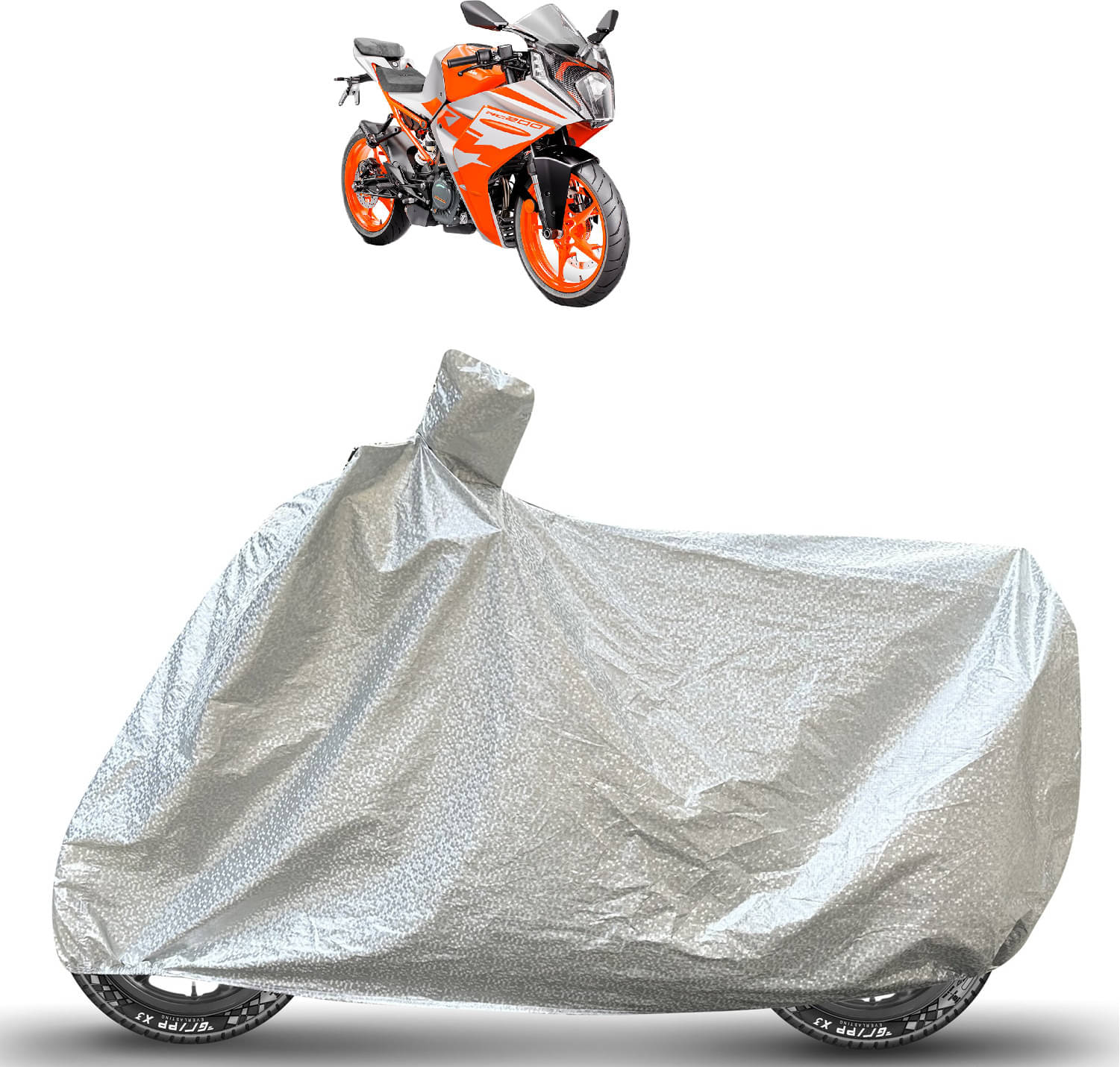 Caronix Bike Body Cover for KTM RC 200 ( Pack of 1 ) , Silver Caronix Bike Body Cover for KTM RC 200 ( Pack of 1 ) , Silver
