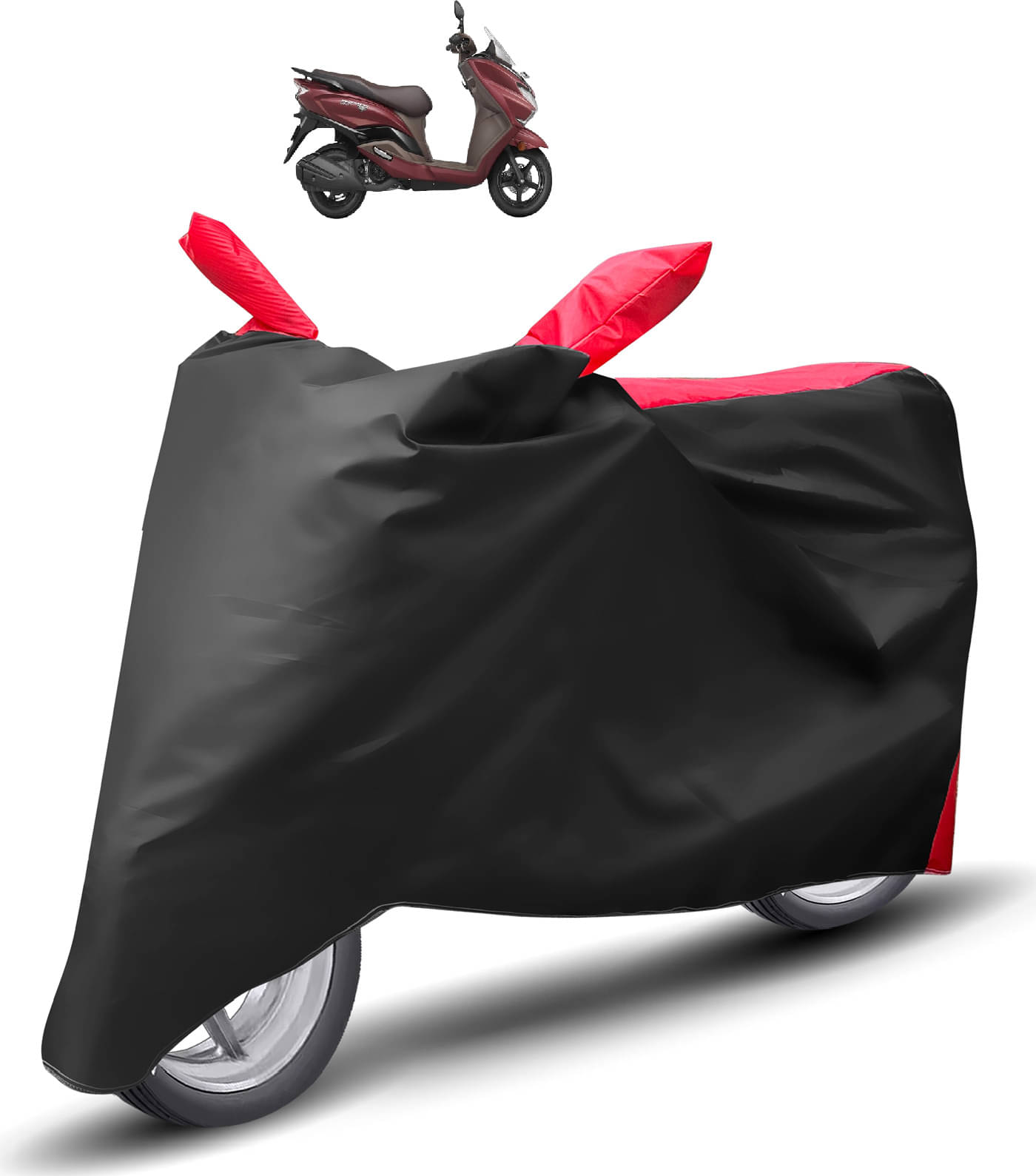 Caronix Bike Body Cover for Suzuki Burgman Street ( Pack of 1 ) , Red Caronix Bike Body Cover for Suzuki Burgman Street ( Pack of 1 ) , Red