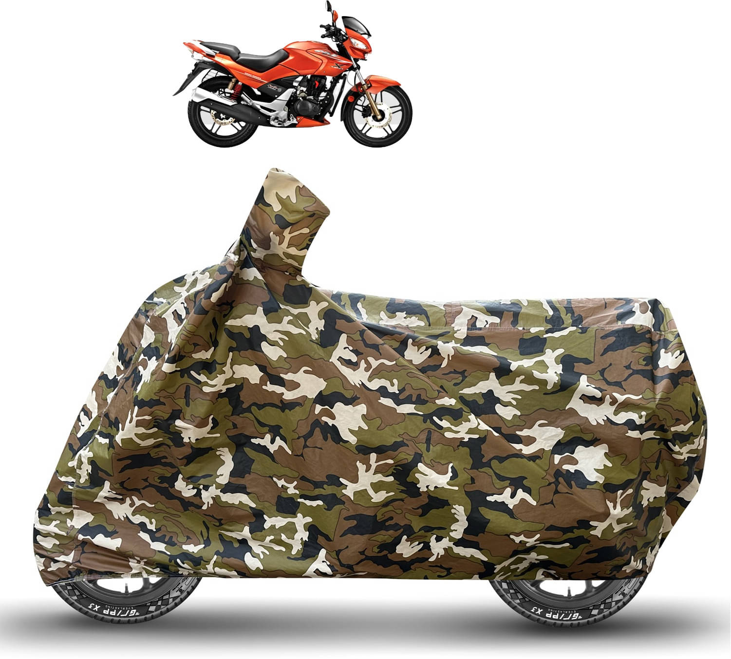 Caronix Bike Body Cover for Hero CBZ Extreme ( Pack of 1 ) , Brown     			Caronix Bike Body Cover for Hero CBZ Extreme ( Pack of 1 ) , Brown